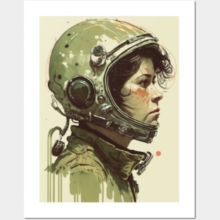 Astronaut Girl Posters and Art